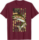 Trout Fishing Camo American Flag Rainbow Trout Fisherman T-Shirt - T-Shirt | Maroon
