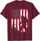 Bigfoot 4th of July American USA Flag Patriotic T-Shirt - T-Shirt | Maroon