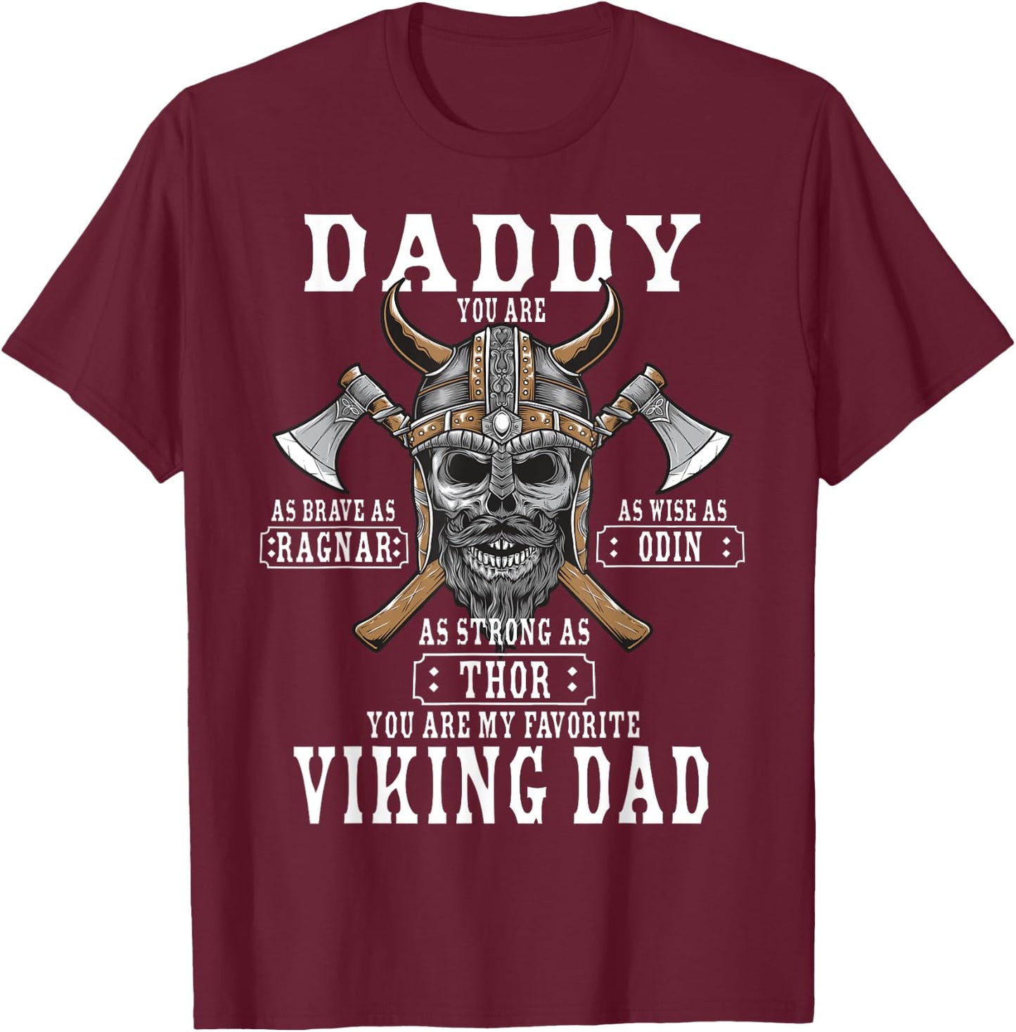 Viking Norse Mythology Husband - Best Viking Dad T-Shirt - T-Shirt | Maroon