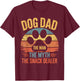 Dog Dad The Man The Myth The Snack Dealer Shirt Funny Dad T-Shirt - T-Shirt | Maroon