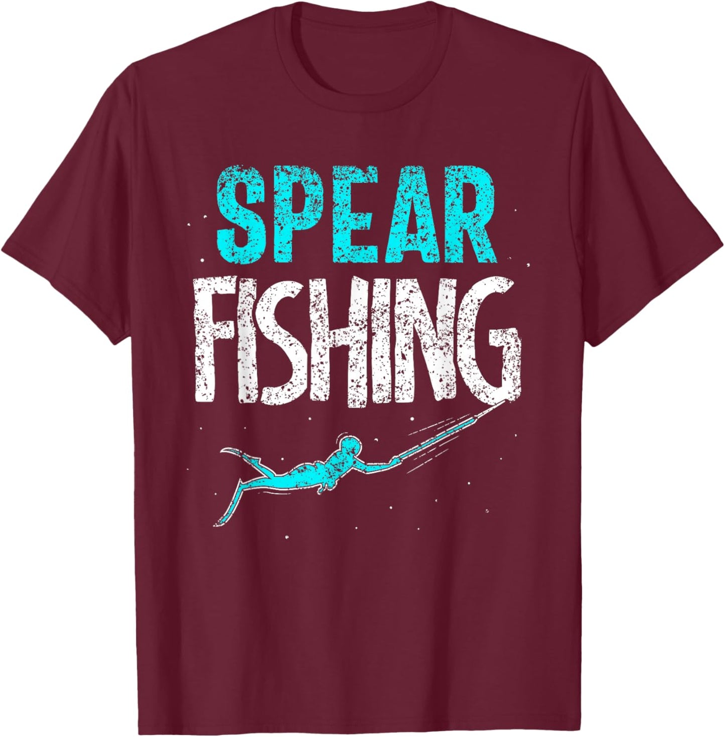 Spearfishing Spear Fishing Spearfisher Spearfishing T-Shirt - T-Shirt | Maroon