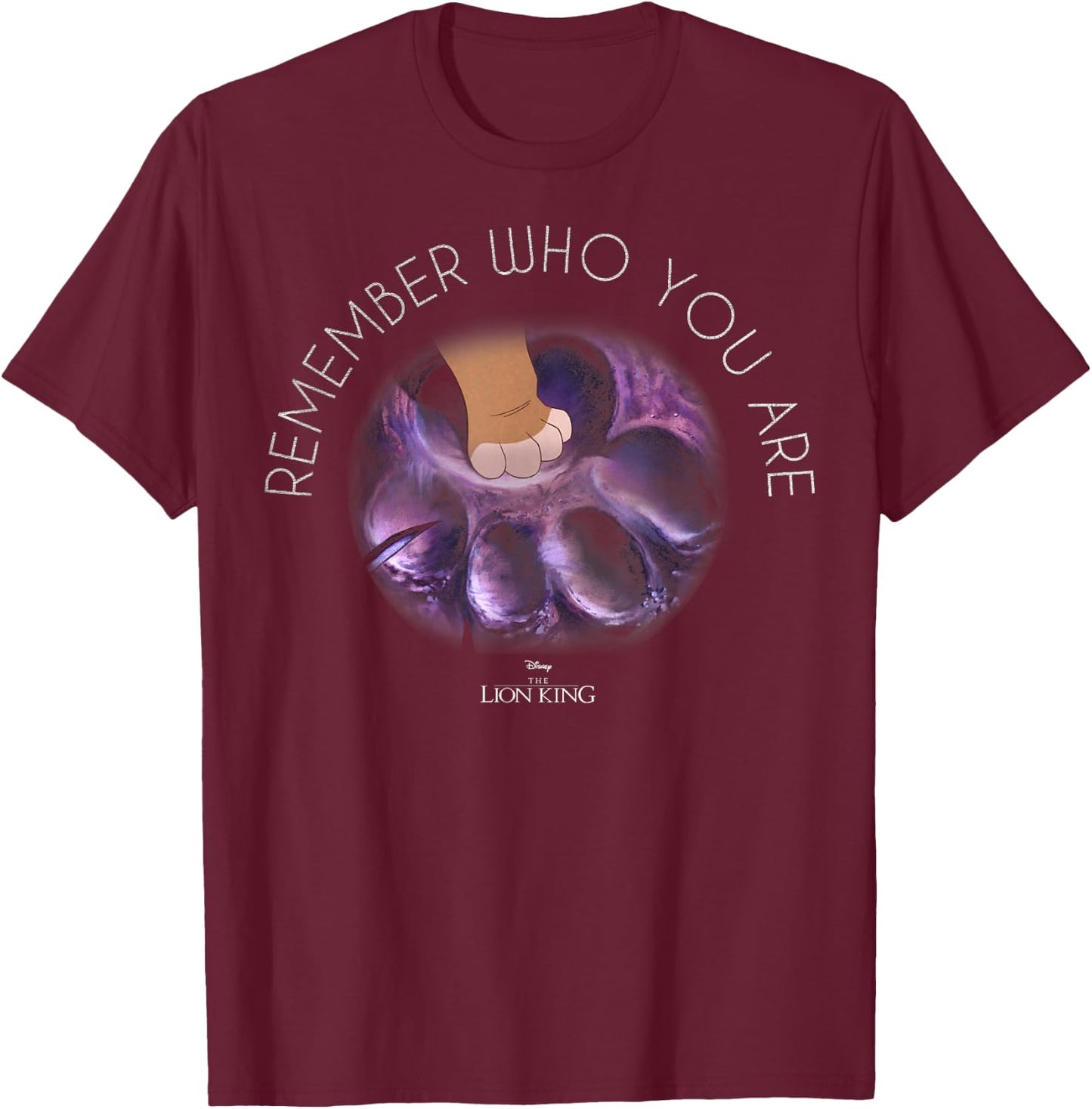 Disney The Lion King Simba Remember Who You Are Text T-Shirt - T-Shirt | Maroon