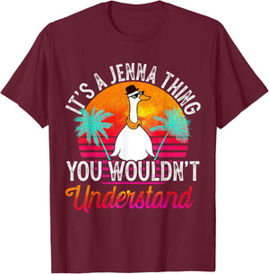 It's A Jenna Thing You Wouldn't Understand Funny Jenna Name T-Shirt - T-Shirt | Maroon