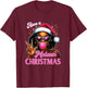 Have A Melanin Christmas Black African American Afro Santa T-Shirt - T-Shirt | Maroon