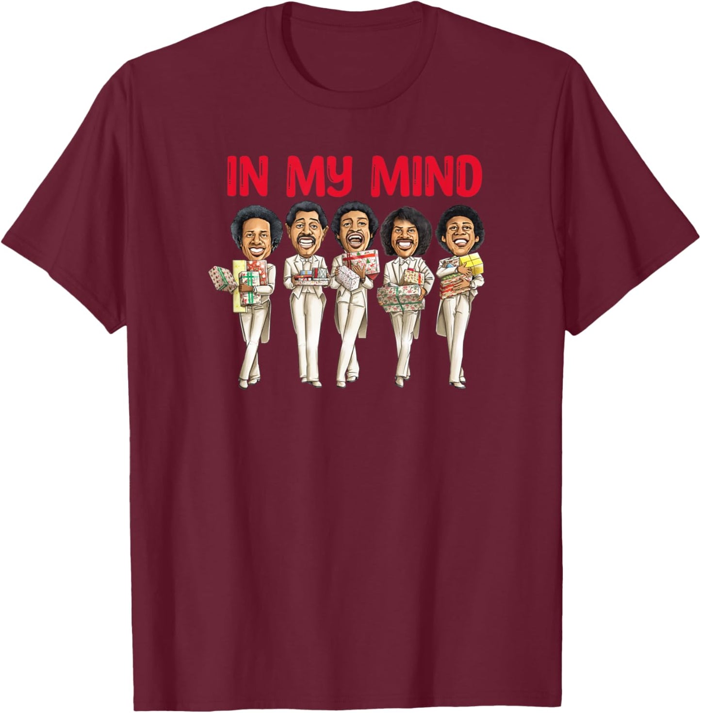 Funny Christmas Temptations in my mind silent night T-Shirt - T-Shirt | Maroon