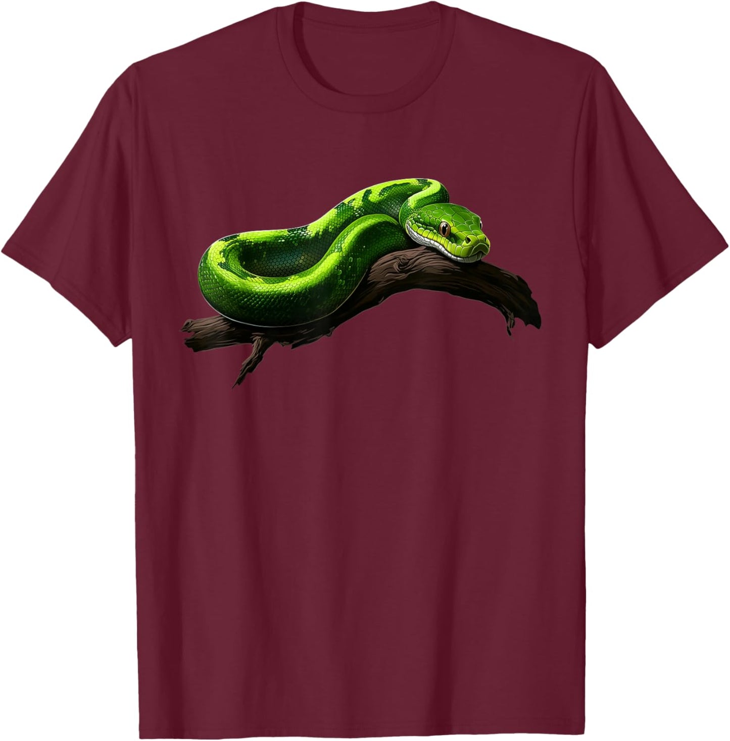 Green Tree Python Owner Reptiles for Snake Lover T-Shirt - T-Shirt | Maroon