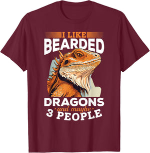 Bearded Dragon Pogona Reptile - I Like Bearded Dragons T-Shirt - T-Shirt | Maroon