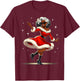 African Santa Wife Dancing African American Christmas T-Shirt - T-Shirt | Maroon