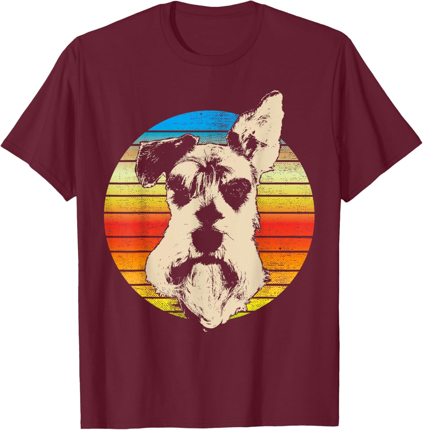 Schnauzer Standard Miniature & Giant-Schnauzer Dog Men Women Girls Kids T-Shirt - T-Shirt | Maroon