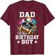 Dad Of The Birthday Boy Football Colorful T-Shirt - T-Shirt | Maroon