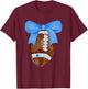 Football Coquette Bow Football Mom Women Girls Kids Dallas T-Shirt - T-Shirt | Maroon
