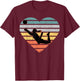 Volleyball Gifts for Teen Girls Retro Vintage Heart T-Shirt - T-Shirt | Maroon