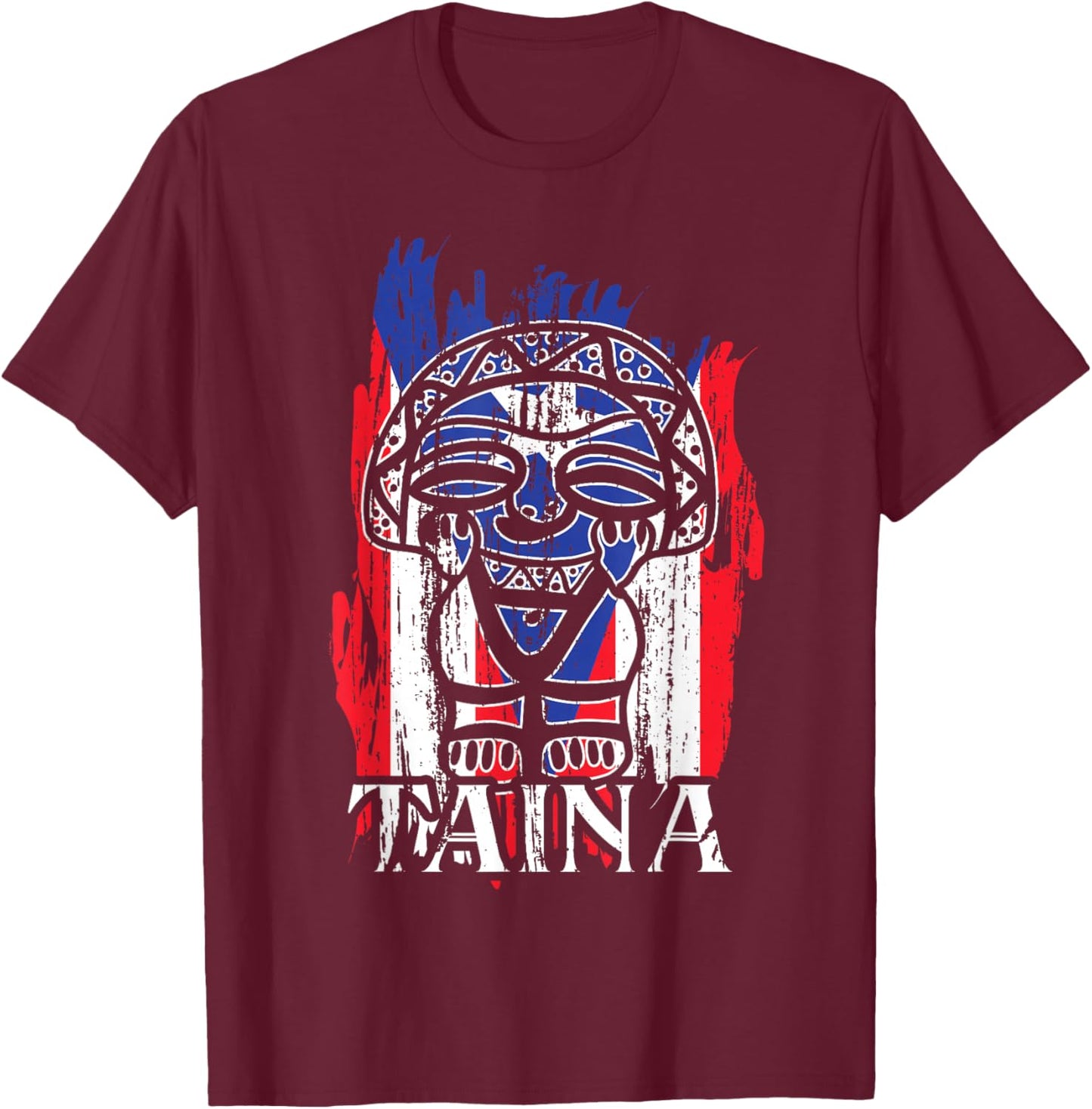 Taino Taina moon goddess taina puerto rico boricua symbols T-Shirt - T-Shirt | Maroon