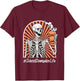 School Counselor Life Coffee Skeleton Exhausted Funny T-Shirt - T-Shirt | Maroon