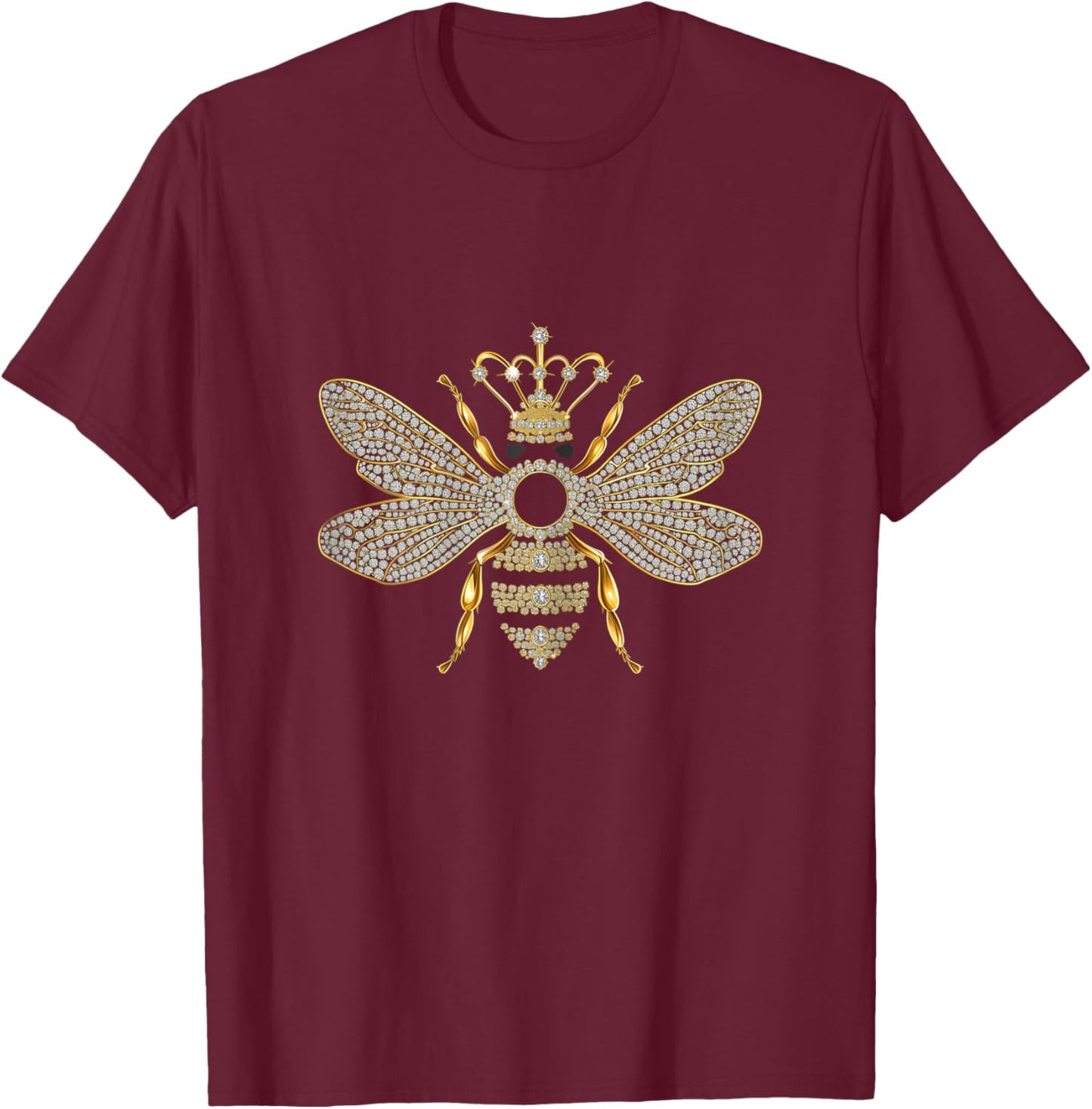 Queen Bee Jewellery Jewels Sweet Beekeeping Beekeeper T-Shirt - T-Shirt | Maroon