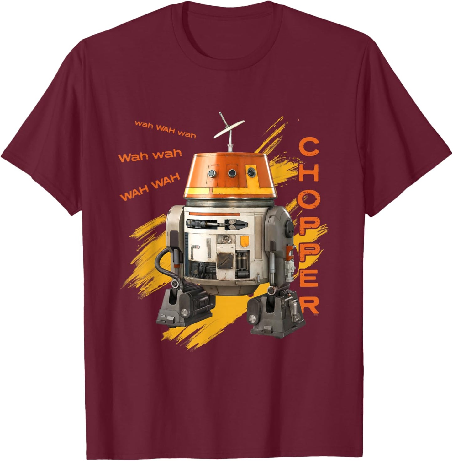 Star Wars Ahsoka Rebels Chopper Droid Speak Wah Wah Wah T-Shirt - T-Shirt | Maroon
