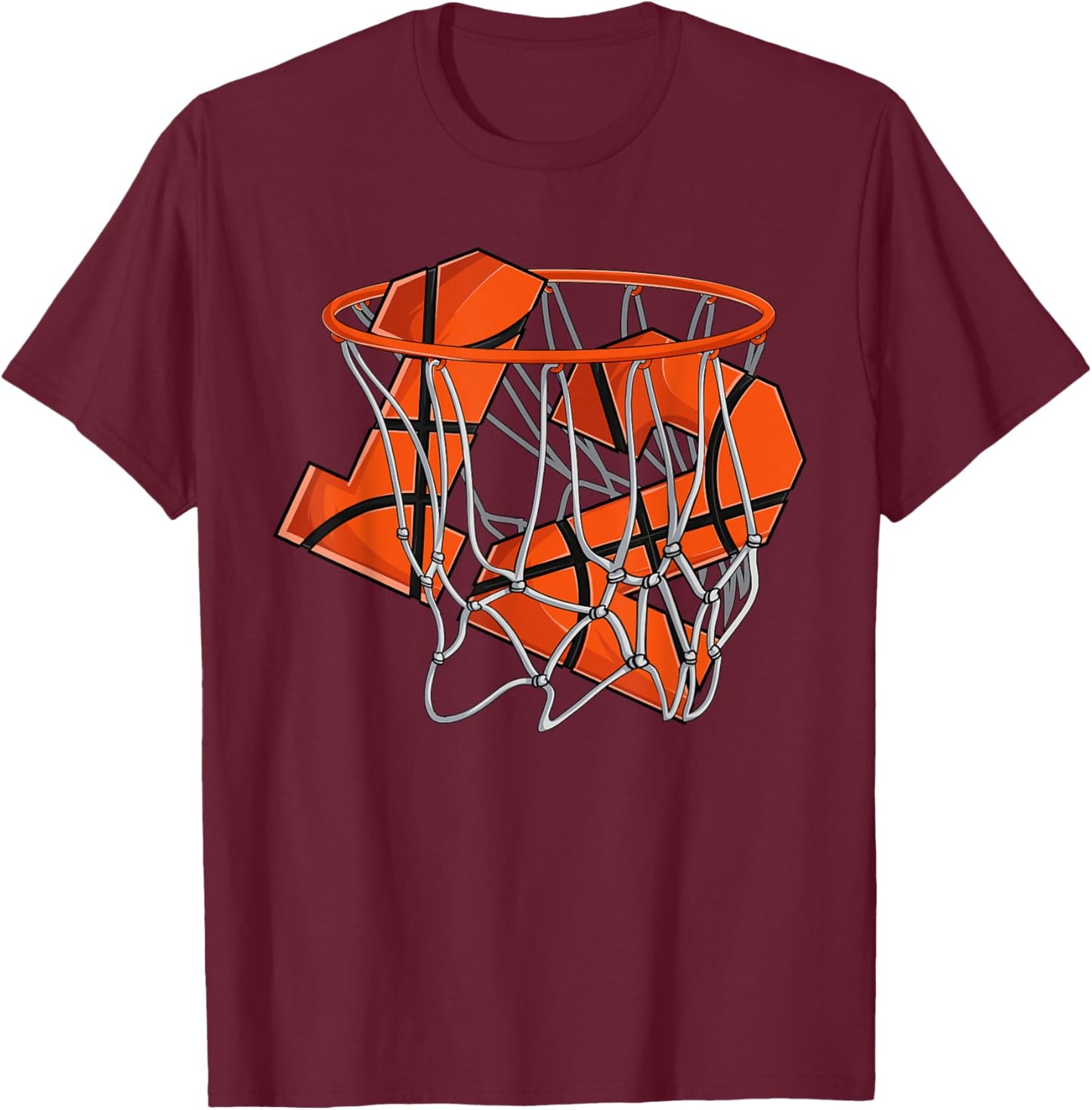 12th Birthday Basketball Shirt Kids, Boys 12 Year Old T-Shirt - T-Shirt | Maroon
