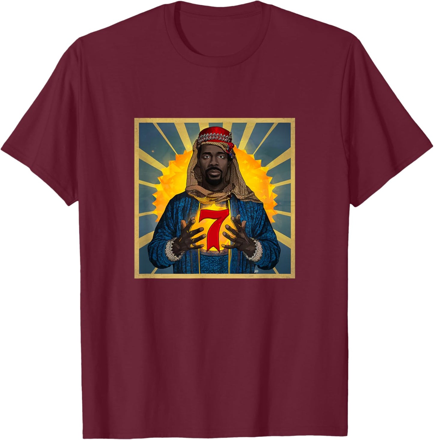 Moorish American - God Body Of Melanin T-Shirt - T-Shirt | Maroon