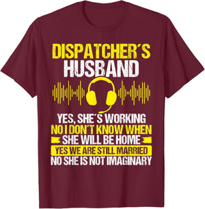 Dispatch Operator Thin Gold Line 911 Dispatch Mom T-Shirt - T-Shirt | Maroon