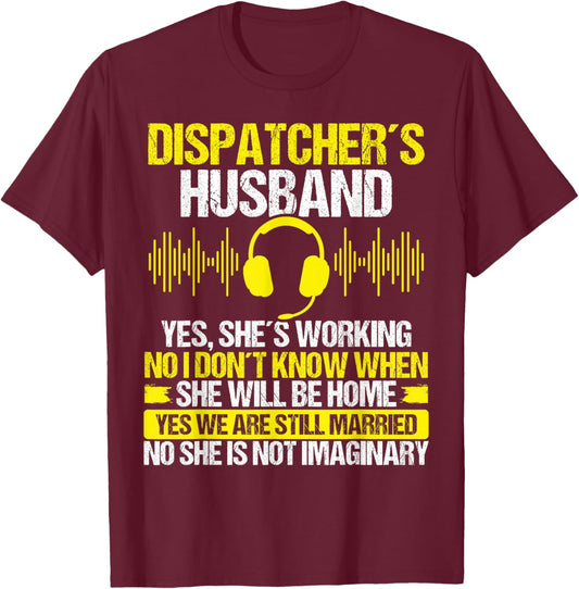 Dispatch Operator Thin Gold Line 911 Dispatch Mom T-Shirt - T-Shirt | Maroon