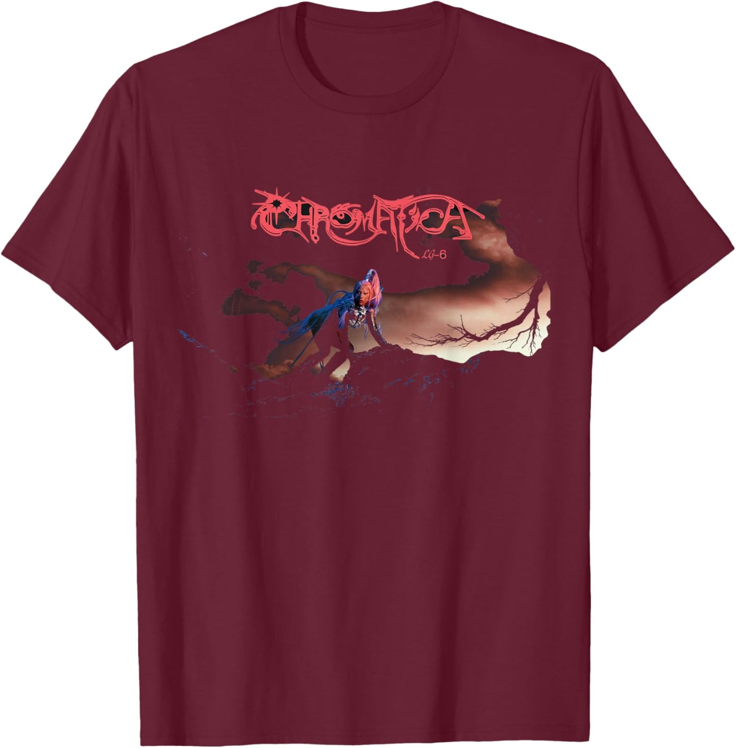 Official Lady Gaga Chromatica T-Shirt - T-Shirt | Maroon