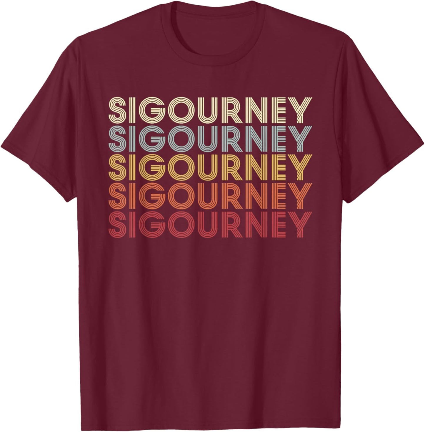 Sigourney Iowa Sigourney IA Retro Vintage Text T-Shirt - T-Shirt | Maroon