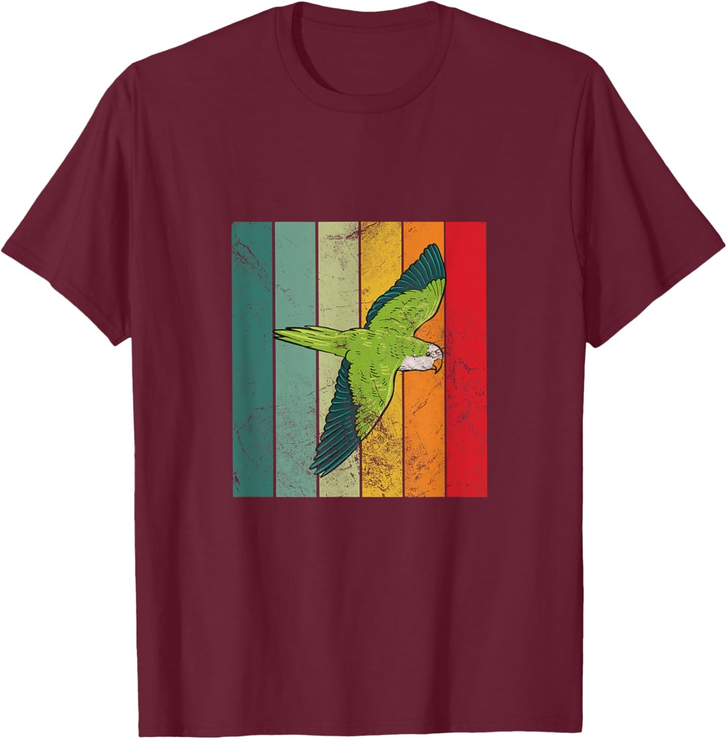 Quaker parrot retro T-Shirt - T-Shirt | Maroon