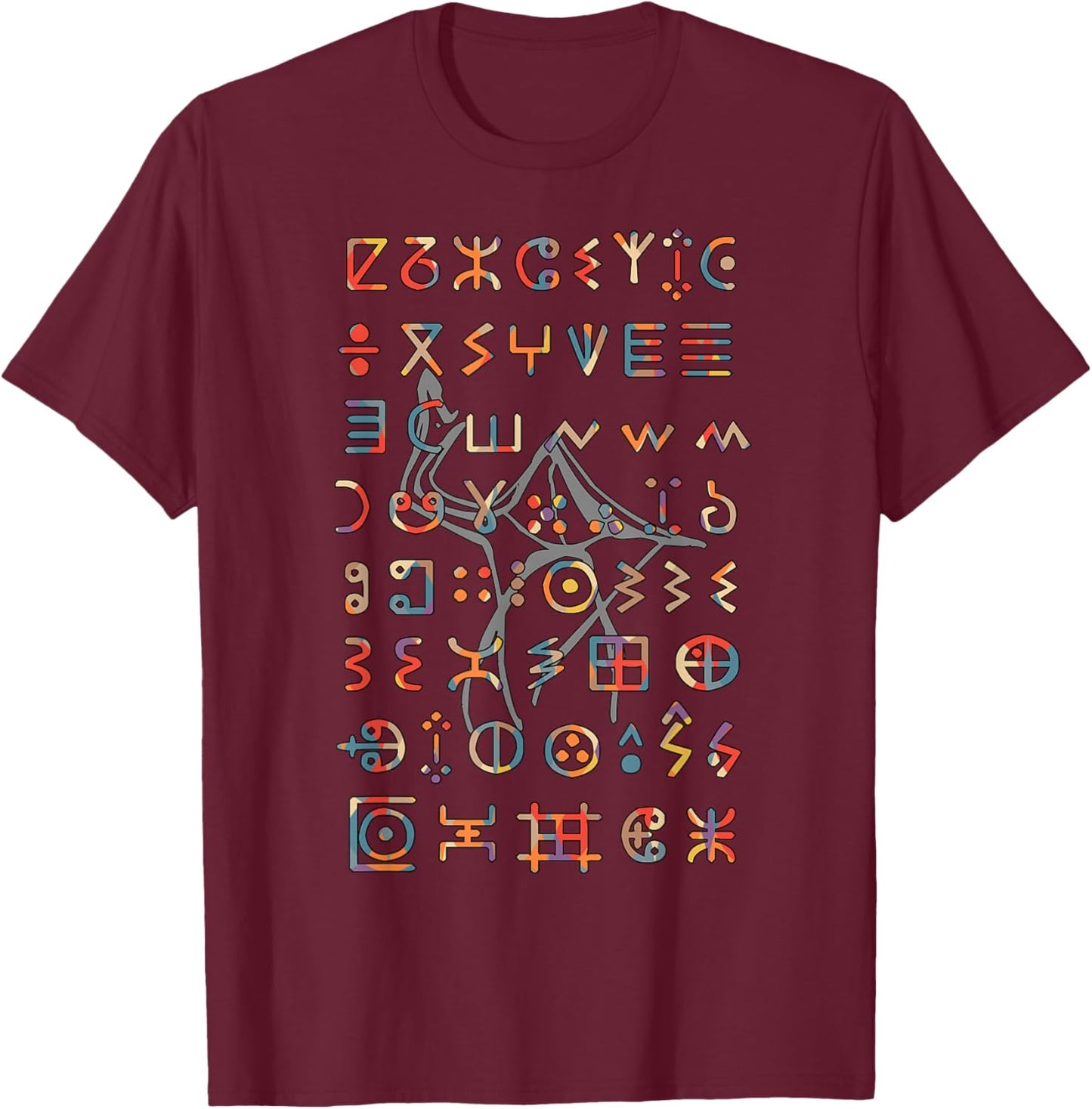 Amazigh Design, Amazigh Art T-Shirt - T-Shirt | Maroon