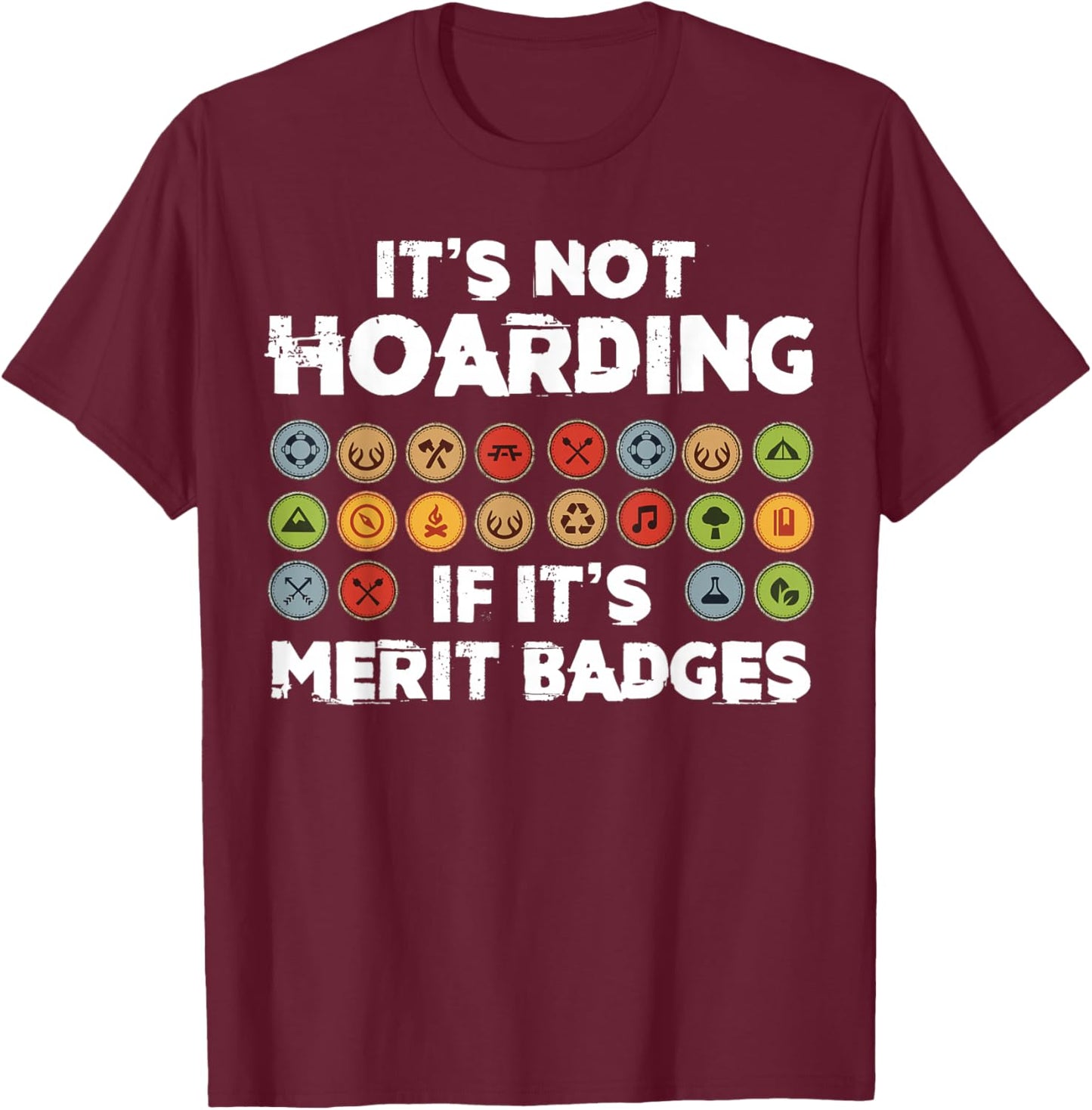 Scout Leader - Merit Bagdes - Adult Leader Of A Scout Unit T-Shirt - T-Shirt | Maroon
