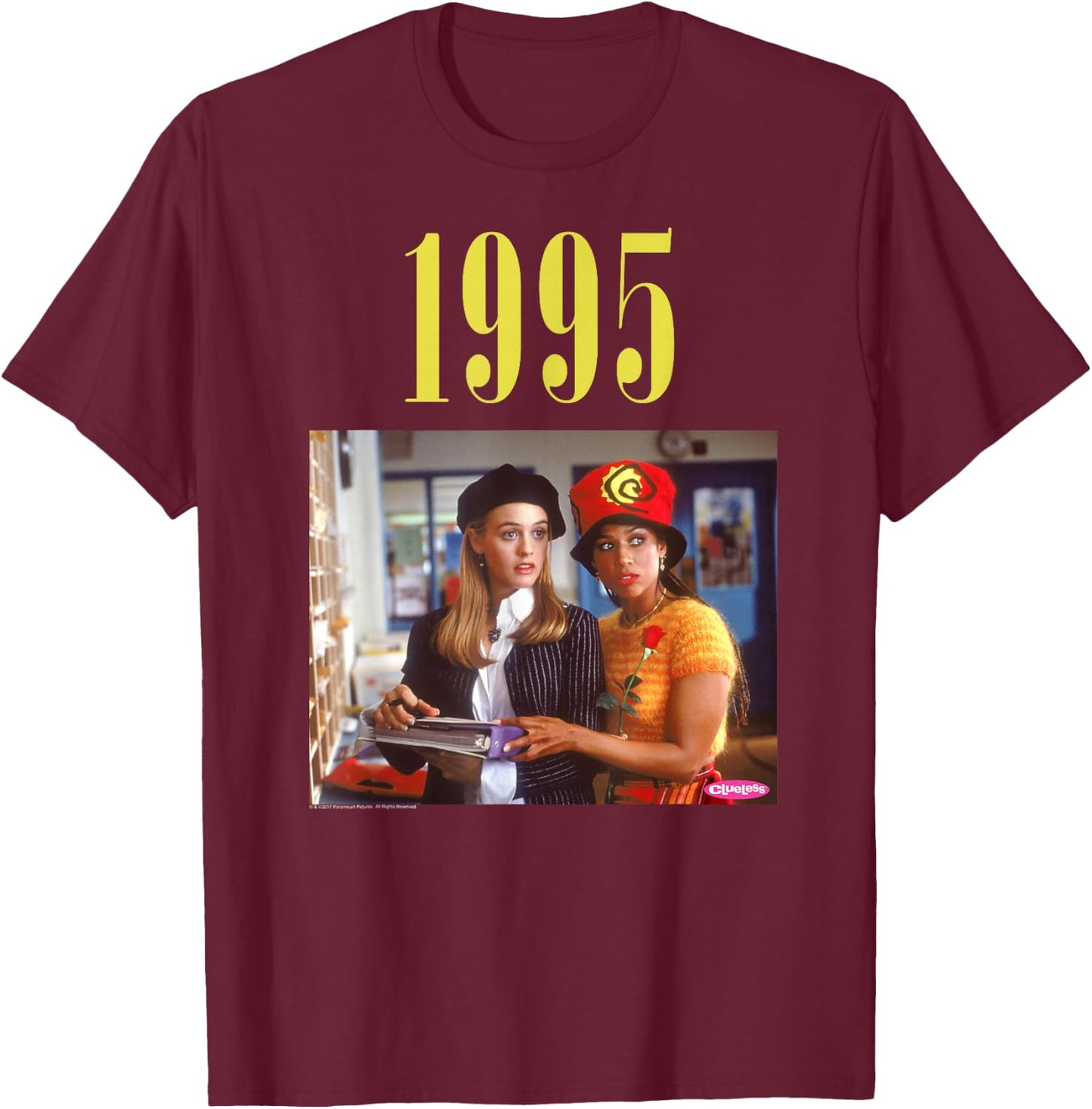 Clueless 1995 Photo T-Shirt - T-Shirt | Maroon