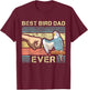 Budgie Dad Bird Lover Father Animal Enthusiast Bird Guy T-Shirt - T-Shirt | Maroon