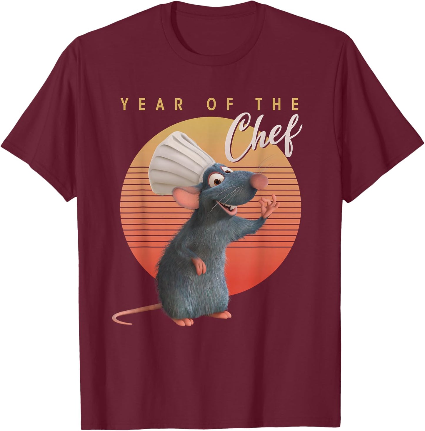 Disney PIXAR Ratatouille Remi Year of the Chef T-Shirt - T-Shirt | Maroon