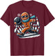 Gingerbread Playing Bowling ball and pins Christmas bowling T-Shirt - T-Shirt | Maroon