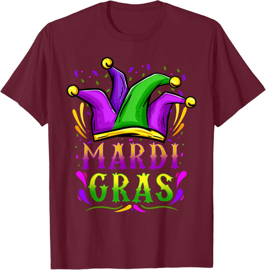Carnival Party Hat Gift T-Shirt - T-Shirt | Maroon