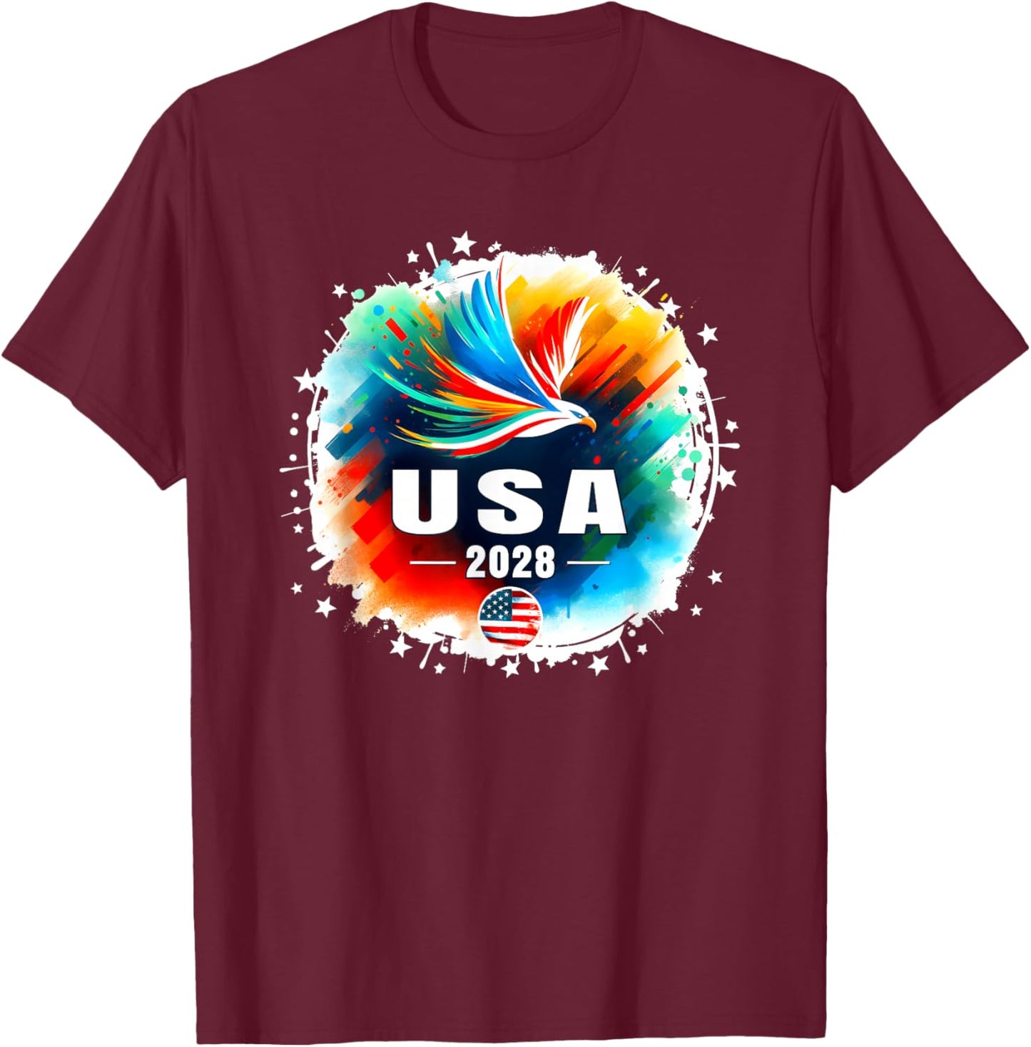 USA 2028 Go United States Sport USA 2028 USA T-Shirt - T-Shirt | Maroon
