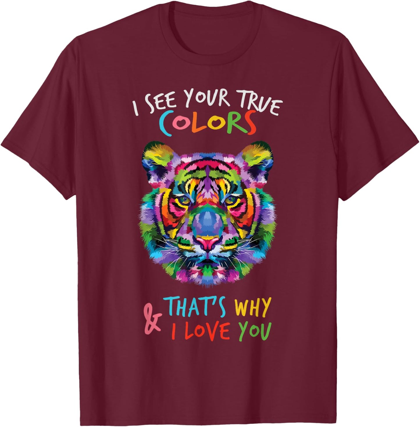 Autism Awareness It's OK to be different Autism Tiger T-Shirt - T-Shirt | Maroon