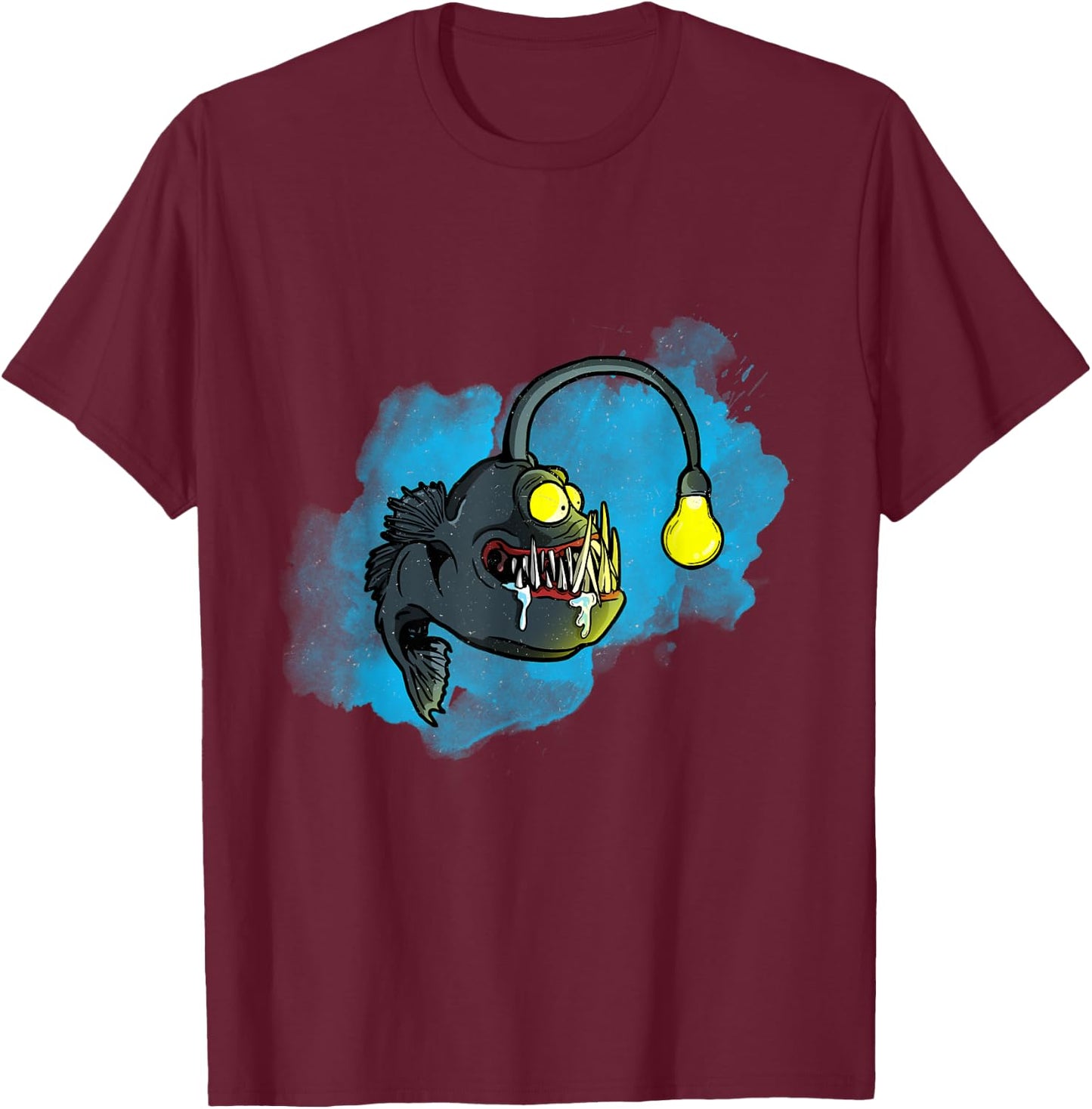 Funny Anglerfish for fishing and Sea Monster Lovers T-Shirt - T-Shirt | Maroon