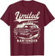 Bartender Job classic car Birthday Worker Professional T-Shirt - T-Shirt | Maroon