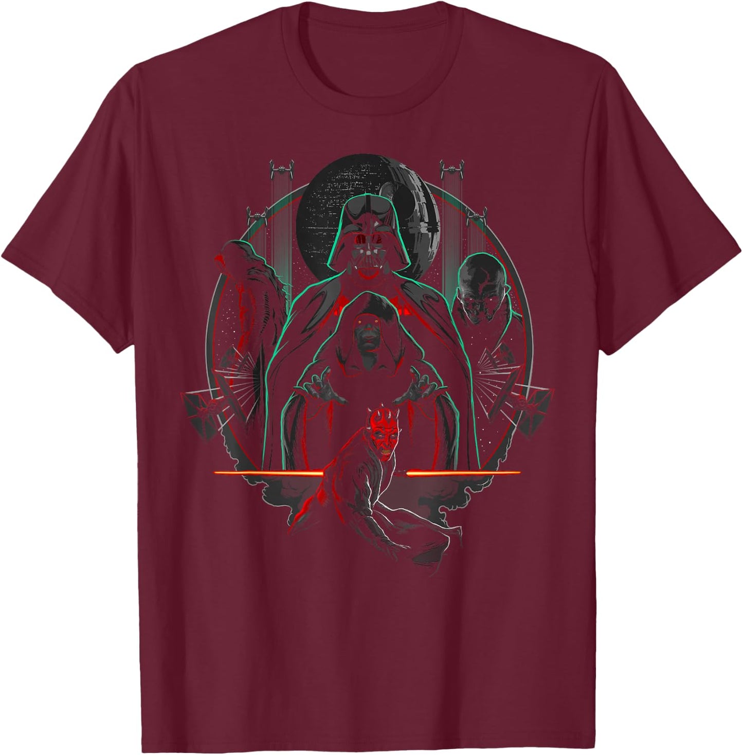 Star Wars Group Shot Sith Lords Poster T-Shirt - T-Shirt | Maroon