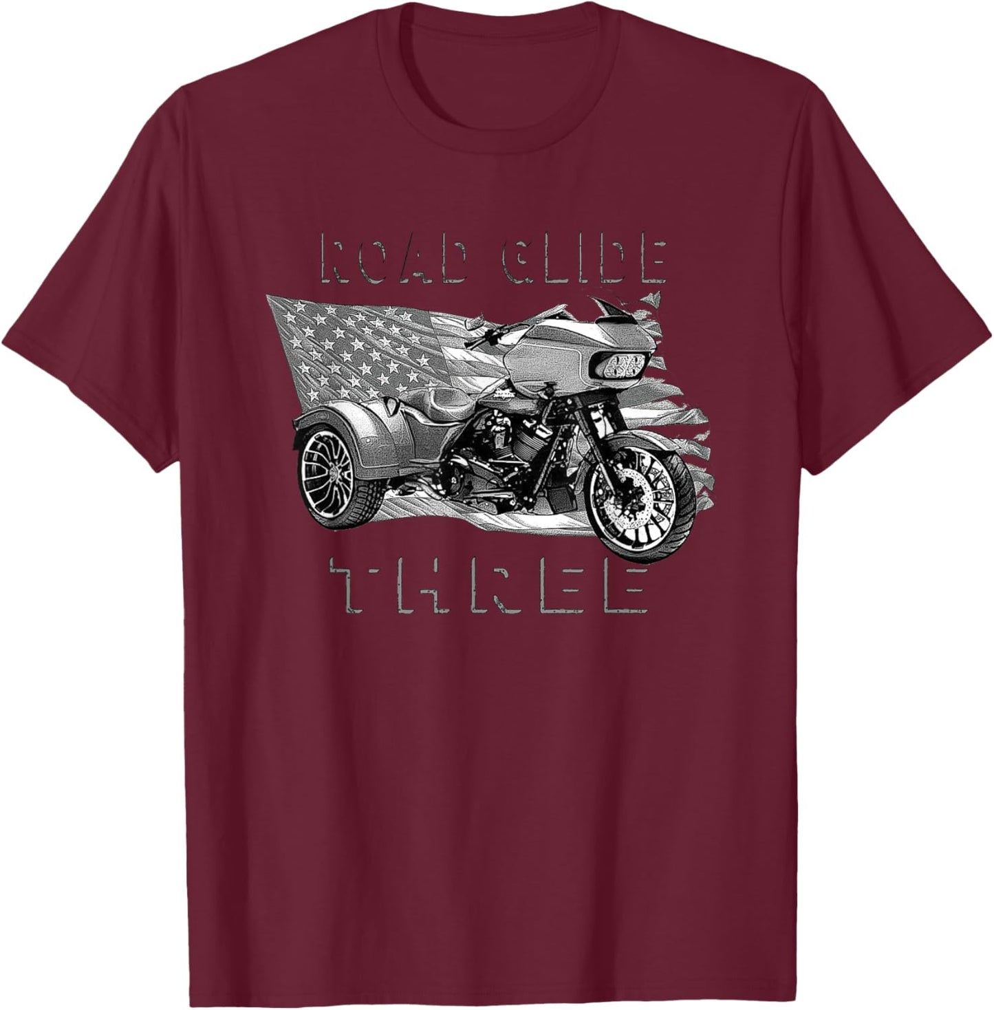 Road Glide Three T-Shirt - T-Shirt | Maroon