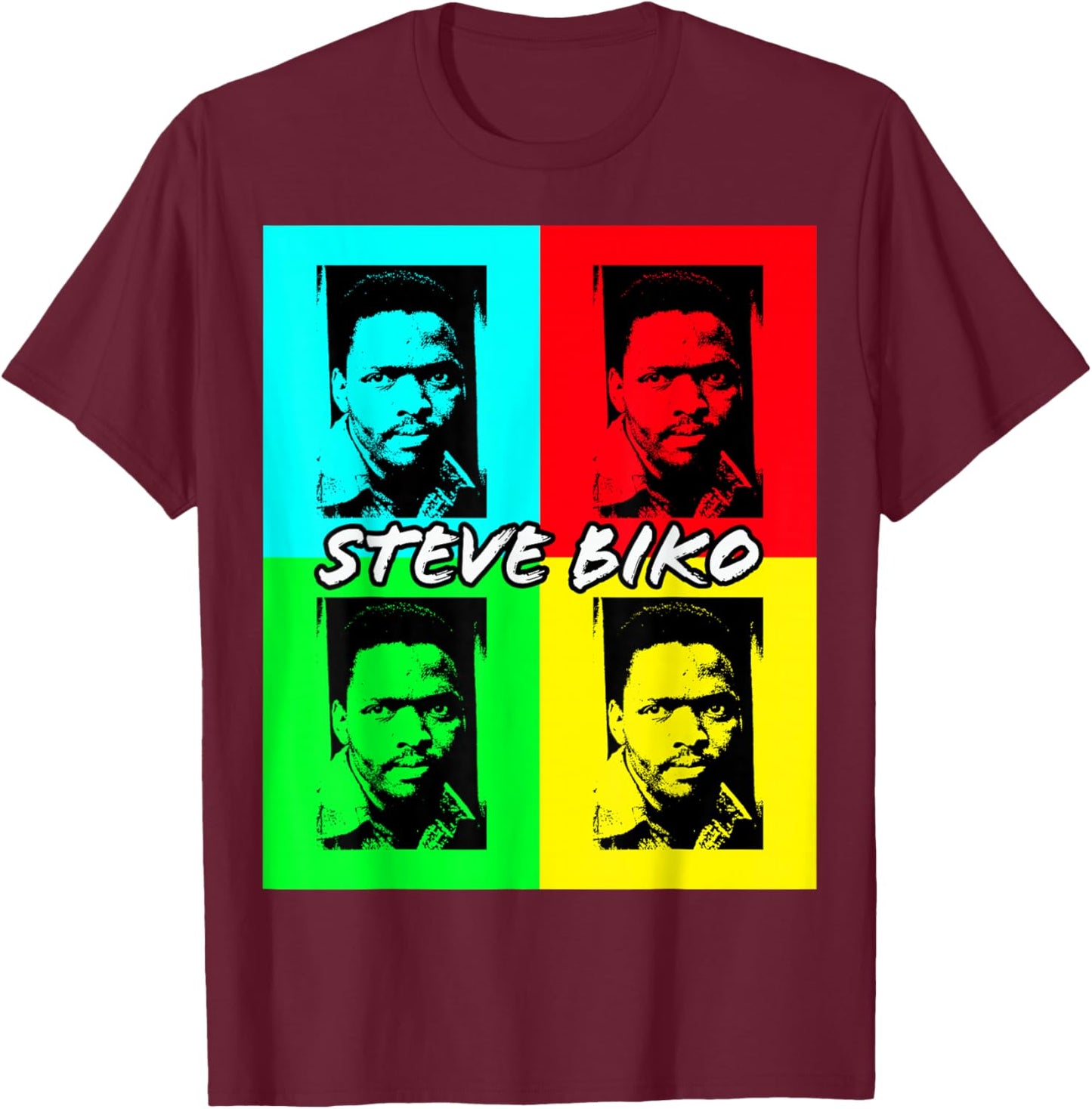 Steve Biko T-Shirt - T-Shirt | Maroon