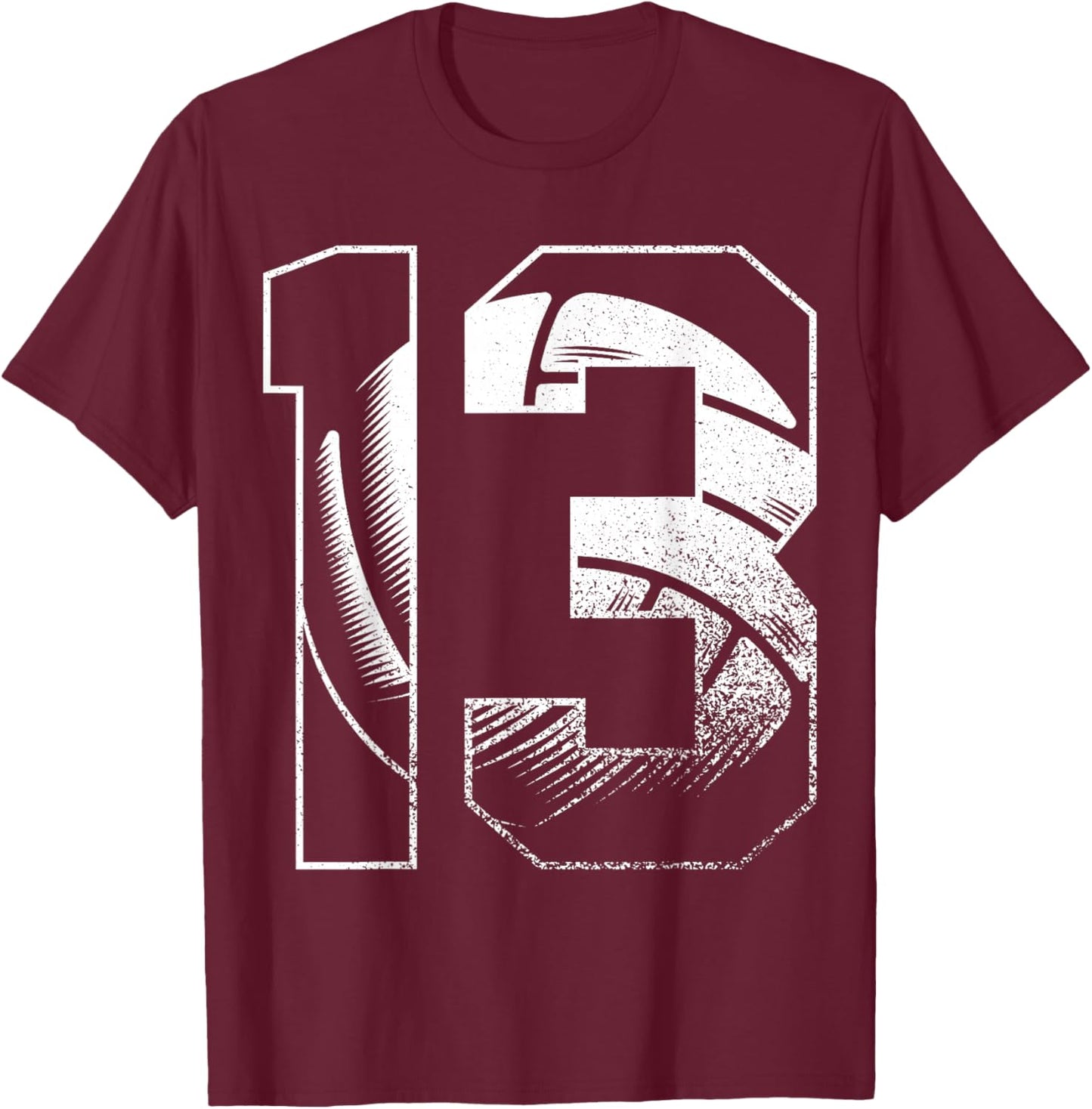 13th Birthday Boy Volleyball Player Volleyball 13 Years Old T-Shirt - T-Shirt | Maroon