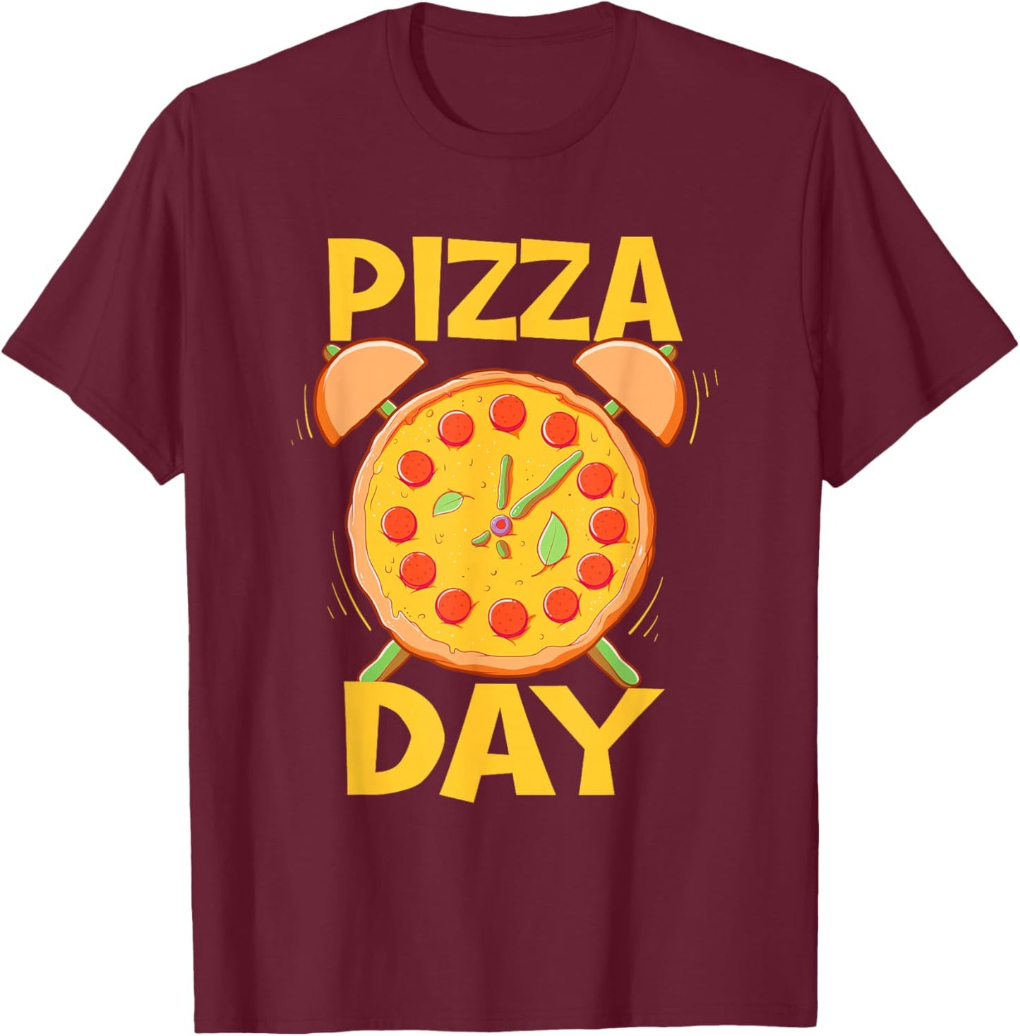 Pizza Day - Pizza Baker Food Lover T-Shirt - T-Shirt | Maroon