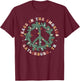 Gatlinburg Tennessee Winter Christmas Wreath Groovy Hippie T-Shirt - T-Shirt | Maroon