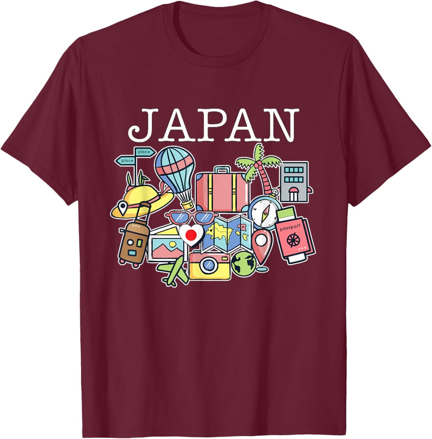 Trip To Japan Bound Family Travel Buddy Matching T-Shirt - T-Shirt | Maroon
