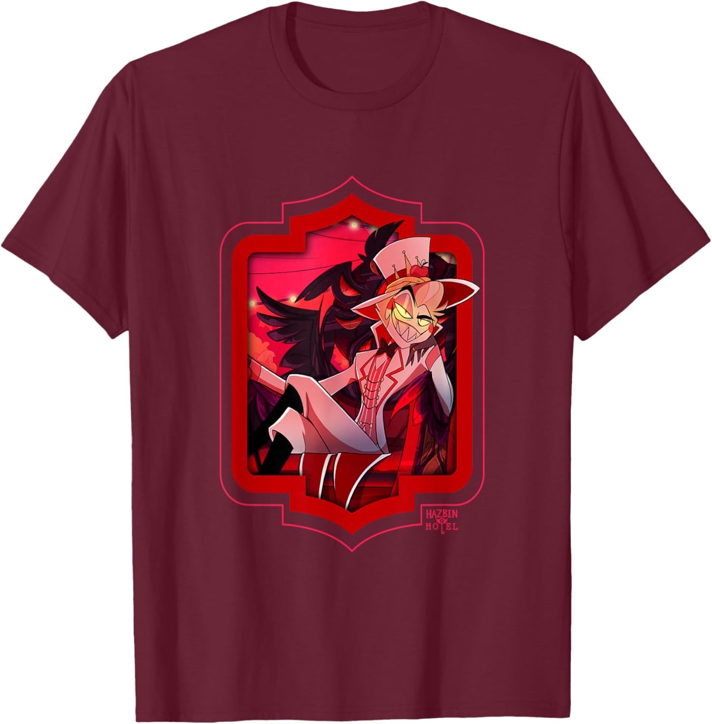 Hazbin Hotel - Lucifer T-Shirt - T-Shirt | Maroon