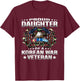 Proud Daughter Of A Korean War Veteran Military Vet's Child T-Shirt - T-Shirt | Maroon