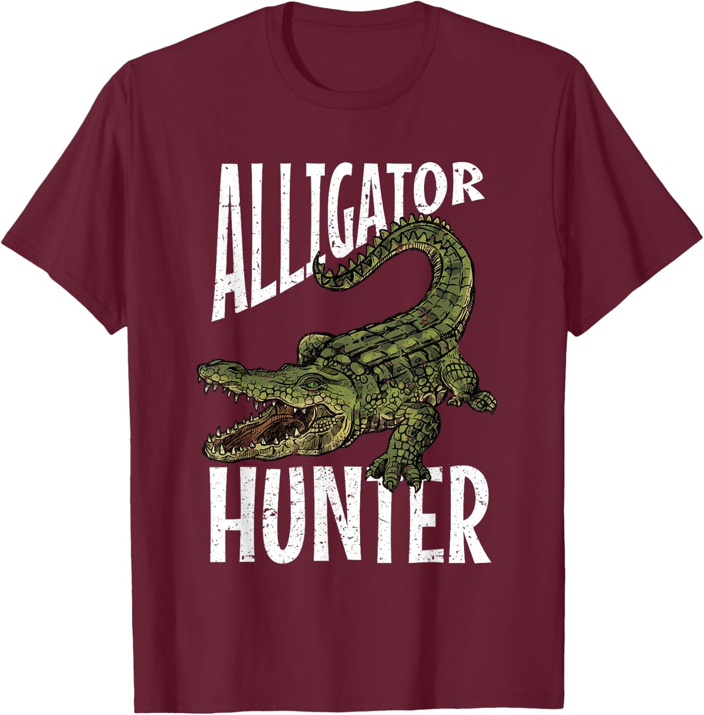 Alligator Hunter Shirt | Cute Gator Catchers T-Shirt - T-Shirt | Maroon