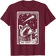 The Street Cat Tarot Card Mystic Raccoon T-Shirt - T-Shirt | Maroon