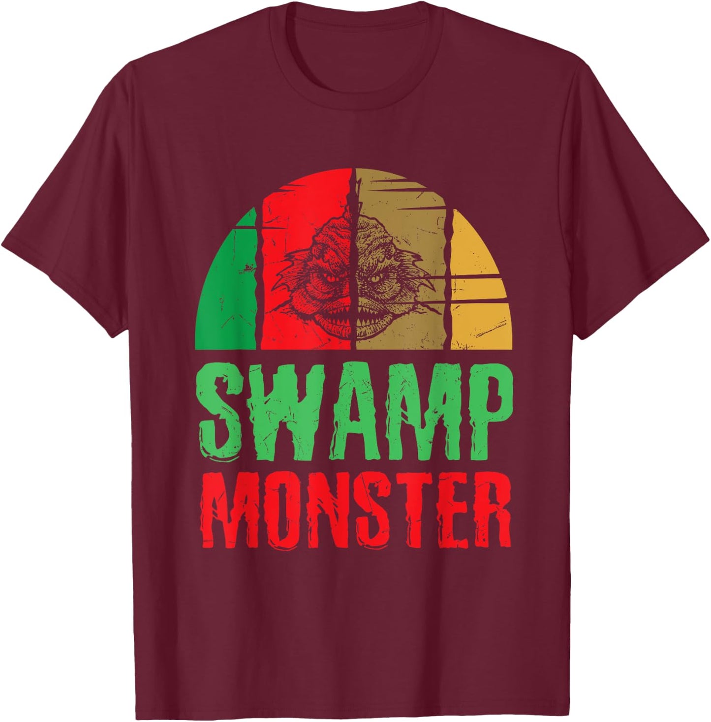 Cool Swamp Monster Monsters Fish Swamp Lovers gift T-Shirt - T-Shirt | Maroon